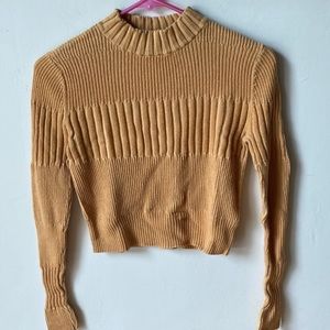 American Eagle Cropped Mock Neck Top